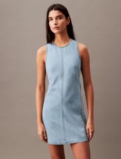 Chambray Mini Shift Dress Chambray Fabric, Chambray Dress, Dresses Women, Mini Shift Dress, Dress Styles, Chambray, Shift Dress, Calvin Klein, Fashion Dresses