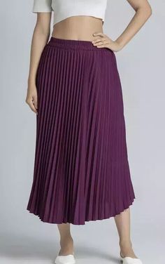 Women And Girls Purple Pleated Western Skirt Fall Spring Summer Skirt Dark Purple Skirt Outfit, Dark Purple Skirt, Purple Skirt Outfit, Magenta Skirt, Western Skirts, Dark Magenta, Purple Skirt, Fall Skirts, Skirt Outfit