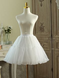 1pc Versatile Net Ruffle Elastic Waist Petticoat For Women, Wedding Dress, Lolita Dress, Cosplay, Daily Use Black,White    Polyester   Slight Stretch All Wedding & Event, size features are:Bust: ,Length: ,Sleeve Length: Wedding Dress Petticoat, Womens Corset Tops, Women Wedding Dress, Bridal Gloves, Women Corset, Slip Skirt, Baroque Fashion, White Wedding Dresses, Lolita Dress