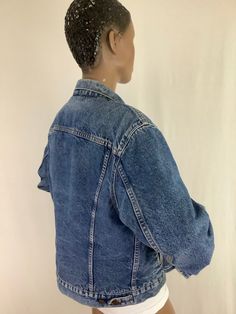 "70's wool lined Levis denim jacket. Distressed denim in all the right places. Outer side pockets. Made in the USA Size 40 18\" shoulders 29\" sleeve 40\" chest 38\" waist 24\" length" Dark Wash Pre-washed Denim Jacket, Pre-washed Dark Wash Denim Jacket, Pre-washed Dark Denim Jacket, Rugged Denim Jacket With Pockets In Medium Wash, Rugged Medium Wash Denim Jacket With Pockets, Fall Medium Wash Pre-washed Outerwear, Pre-washed Medium Wash Outerwear For Fall, Pre-washed Denim Jacket For Fall, Vintage Dark Wash Relaxed Fit Outerwear