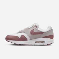 Style No. DZ2628-104 Color: Summit White/Light Iron Ore/Smokey Mauve Walking on clouds above the noise, the Air Max 1 blends timeless design with cushioned comfort. Sporting a fast-paced look, wavy mudguard and Nike Air, this classic icon hit the scene in ‘87 and continues to be the soul of the franchise today. Nike Air Max 1 Women's Shoes. Classic Icon, Red Puffer, Iron Ore, On Clouds, Walking On Clouds, Air Max Women, Online Customer Service, Fast Paced, Air Max 1