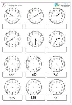 printable worksheet for telling time on the clock