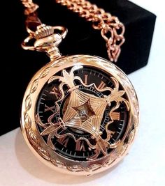 Rose Gold Copper Color Mechanical Pocket Watch with Matching Chain Personalized Engraved Groomsmen Gift  Engraving is done on the back glass of the watch as shown in picture. The engraving is semi-transparent to allow viewing of the watch mechanism. You have three engraving choices: Initials OR Date OR Date and Initials Engraving is done on the back glass of the watch as shown in picture. The engraving is semi-transparent to allow viewing of the watch mechanism. You have three engraving choices: 1) No Engraving 2) Initials OR Date 3) Date AND Initials Engraving can be different on each watch. Please enter your engraving instructions in the Note to Seller during checkout. Need something different? Please convo me to discuss before purchase. The engraving area is very small and the options a Pink Groomsmen, Engraved Groomsmen Gifts, Watch Mechanism, Gold Pocket Watch, Pocket Watch Necklace, Personalized Engraved Gifts, Mechanical Pocket Watch, Pink Copper, Watch Set