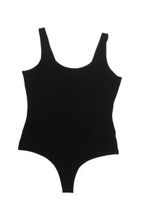 Shinestar Bodysuit Size: Large Tops - used. 68% Rayon, 27% Nylon, 5% Spandex | Shinestar Bodysuit: Black Tops - Size Large Black Stretch One-piece Top, Basic Black Bodysuit For Summer, Basic Black Summer Bodysuit, Black Stretch Bodysuit With Seamless Construction, High Stretch High Cut Black Bodysuit, High Stretch Black High Cut Bodysuit, Black Lined Elastane Bodysuit, Black One-piece Second-skin Leotard, Fitted Black Leotard With Scoop Neck