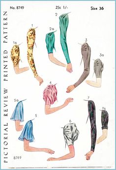 an old fashion sewing pattern for leggings