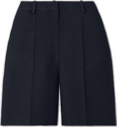 Elegant Formal Shorts With Short Inseam, Elegant Workwear Shorts, Chic Office Shorts, Elegant Business Casual Shorts With Short Inseam, Elegant Fitted Shorts For Office, Tailored Short Length Pants For Work, Fitted Elegant Bermuda Shorts, Tailored Short-length Pants For Workwear, Tailored Cropped Pants For Workwear