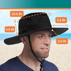 Step out in style and shield yourself from the sun with the Sun Cube Wide Brim Safari Hat. Designed for both men and women, this versatile boonie hat is your perfect companion for outdoor adventures like hiking, fishing, and camping.

- **Material:** High-quality, water and stain-resistant polyester
- **Size:** 23.5 inch head circumference
- **Color:** Black (also available in Grey, Navy, Olive, Tan)
- **Features:**
  - Wide Brim: 3.5 inches for optimal sun protection
  - UPF 50+: Offers complet Fishing Bucket Hat, Boonie Hat, Hiking Hat, Olive Tan, Safari Hat, Mens Sun Hats, Wide Brim Sun Hat, Summer Sun Hat, Sun Protection Hat