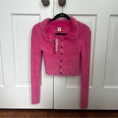 Super Cute Hot Pink Chenille Sweater From Urban Outfitters Nwt, Size L! Very Fuzzy And Comfortable. Open To Offers :) Black Chunky Knit Sweater, Urban Outfitters Y2k, Urban Outfitters Lights, Chenille Sweater, Crochet Shirt, Urban Outfitters Women, Wrap Sweater, Chunky Knits Sweater, Knitted Pullover Sweaters