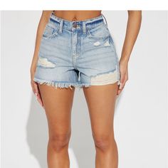 Beautiful Shorts, No Stretch Really Very Solid, Tight In The Bum And Stomach Area (Bc Of Shape ) Shorts Ripped, Fashion Nova Shorts, Ripped Denim Shorts, Beautiful Shorts, Ripped Denim, Fashion Nova, Jean Shorts, Denim Shorts, Tights