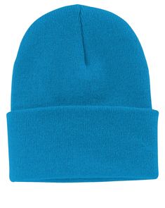 Port & Company ® Knit Cap. CP90 - NEON BLUE - OSFA | Port & Company Knit Cap in Neon Blue Size OSFA | Acrylic Blue Beanie, Cute Beanies, Easy Embroidery, Screen Printing Designs, Knit Cap, Embroidery Fabric, Men's Knit, Neon Blue, Cozy Fashion