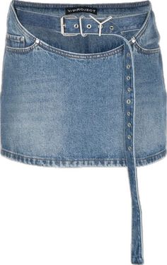 Casual Denim Skirt With Belt, Summer Denim Skirt With Belt Loops, Trendy Mid-rise Belted Bottoms, Trendy Belted Denim Skirt, Trendy Belted Mid-rise Bottoms, Trendy High Waist Belted Denim Skirt, Trendy Short Denim Skirt With Belt Loops, Casual Mid-rise Bottoms With Belt, Summer Denim Belted Jeans