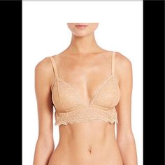 Cosabella Nude Lace Bralete Without The Tag But Never Worn Elegant Beige Bra For Spring, Elegant Spring Bra With Delicate Lace, Women's Intimates, Bra, Lace, Women Shopping, Color