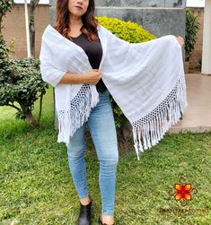 Look amazing with this beautiful Cotton shawl. Fashion mexican shawl Great for this autumn winter season. Perfect to complement any outfit. Made of Cotton with beautiful fine tassels MEASUREMENTS 24 inches wide 73 inches tall Wash Preferably the first time handwash or wash separately. Wash with clothes of the same color. If you have any questions please feel free to contact me. Mexican shawl - rebozo - Shawl wraps - Shawl poncho - Mexican rebozo - Pashmina shawl - scraf Traditional Fringed Poncho Shawl, White Pashmina Dupatta Shawl, Traditional Fringe Shawl One Size, White Pashmina Shawl Scarf, Traditional One-size Beach Shawl, One Size Traditional Beach Shawl, Bohemian White Handloom Dupatta, White Bohemian Handloom Dupatta, Traditional Fringed Shawl Scarf