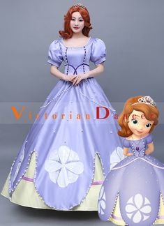 the princess is standing next to her doll