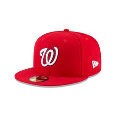 Wear what the players wear! The Washington Nationals Authentic Collection 59FIFTY Fitted cap features a team color fabrication with an embroidered Nationals logo at the front panels and an embroidered MLB Batterman at the rear. Sports Fan Flat Brim Fitted Baseball Hat, Sports Fan Flat Brim Fitted Hat For Baseball Season, Baseball Season Fan Merchandise Fitted Cap, Flat Brim Fitted Hat For Baseball Season, Collegiate Flat Bill Fitted Hat For Fans, Baseball Season Fan Merchandise Fitted Hat, Fitted Baseball Cap For Baseball Season, Flat Brim Hat For Baseball Season, Casual Fitted Hat With Team Logo And Flat Bill