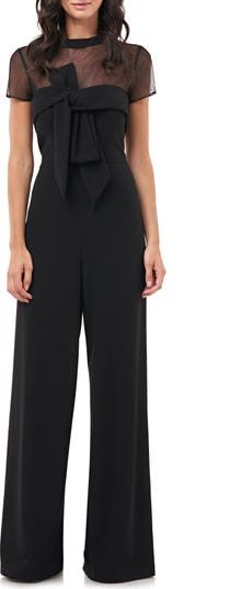 Sleek Evening Pantsuit For Spring, Formal Wide-leg Strapless Jumpsuit For Spring, Formal Strapless Wide-leg Jumpsuit For Spring, Formal Strapless Wide Leg Jumpsuit For Spring, Elegant Strapless Wide-leg Jumpsuit For Work, Elegant Wide Leg Strapless Jumpsuit For Work, Sleek Formal Jumpsuits And Rompers, Spring Evening Strapless Wide Leg Jumpsuit, Solid Color Evening Pantsuit For Summer