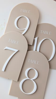 the table numbers are laid out on top of each other