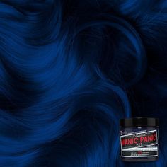 GUILT-FREE GLAMOUR!®
After Midnight is our deepest, darkest blue hair dye. This color can add dark blue highlights to virgin, unbleached hair, but for best results, we recommend lightening hair to a very light level 9 blonde or lighter and toning hair that has yellow tones before use to avoid undesired hues.
Tested on celebrities, not animals™.
Details:
Style: Classic Semi-Permanent Hair Dye
Color: After Midnight
Color Description -  Dark Blue Hair Dye
Volume: 4oz / 118ml
Ingredients: Vegan Friendly, PPD Free!
Additional Features: Benefits of Conditioning Hair, Resealable Tub For Longer Use, Comes With Instructions
Duration: 4 - 6 weeks
For Best Results: See Instructions Tab 
Instructions
Hair should be pre-lightened (bleached) to a pale blonde before coloring. When color is applied to vir Level 9 Blonde, Dark Blue Highlights, Dark Blue Hair Dye, Midnight Hair, Manic Panic Hair Color, Permanent Hair Dye Colors, Manic Panic Hair, Dye Eyebrows, Short Hair Up