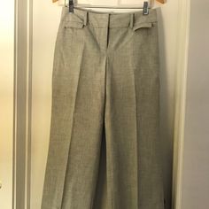 This Is A Pair Of Ann Taylor Loft Slacks In Sized 4p. They Are A Soft Grey. They Have Belt Loops, 2 Small Pockets In The Front, And 2 Faux Pocket Slits On The Back. New Without Tags. Security Tag Has Been Removed (See Photos) Smoke Free Home! Grey Slacks, Ann Taylor Loft, Ann Taylor, Pant Jumpsuit, Wide Leg, Loft, Pants For Women, Tags, Grey