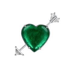 The brooch is a symbol of love and elegance, a testament to the enduring beauty of precious gemstones. It captures the essence of heartfelt emotions and translates them into a wearable work of art. 15.28CT Heart Shaped Emerald 3 x 0.58CT Diamonds Luxury Sterling Silver Gemstone Brooches, Luxury Gemstone Brooch As Gift, Luxury Gemstone Brooch For Gift, Luxury Gemstone Brooches For Gift, Elegant Silver Heart-shaped Brooch, Elegant Silver Heart Brooch, Fine Jewelry Jeweled Brooches For Anniversary, Elegant Silver Heart-shaped Brooches, Elegant Silver Heart Brooches