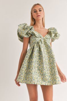 Cheap Casual Mini Dress With Puff Sleeves, Lulus Puff Sleeve Dress, Cheap Spring Mini Dress With Puff Sleeves, Luxury Green Short Sleeve Mini Dress, Cheap Puff Sleeve Mini Dress For Spring, Affordable Spring Mini Dress With Short Sleeves, Luxury Feminine Puff Sleeve Mini Dress, Pretty Dresses Casual Mini, Hoco Puff Sleeve Dress