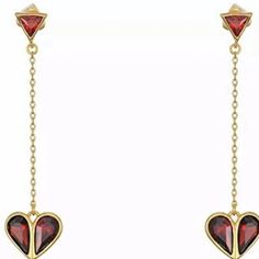 $78 New Kate Spade Rock Solid Stone Heart Drop Earrings In Red Dust Bag Is Not Included If An Offer Is Accepted For Less Than The Listed Price Crafted Of Gold-Tone Metal, Our Rock Solid Drop Earrings Are Embellished At The Ends With Two Of Our Signatures: A Heart And The Tip Of Our Spade. We Punctuated Them With Sparkling Faceted Crystals For The Finishing Touch. Material Plated Metal, Cubic Zirconia Titanium Posts With Spade Backs Weight: 5g Width: 0.41" Total Drop Length: 1.65" Handcrafted Imp Elegant Red Kate Spade Jewelry, Kate Spade Drop Earrings As Gift, Kate Spade Red Earrings For Gift, Red Kate Spade Jewelry As Gift, Red Heart-shaped Earrings For Formal Occasion, Kate Spade Dangle Earrings As A Gift, Kate Spade Dangle Earrings For Gifts, Kate Spade Earrings Stud, Kate Spade Studs