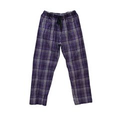 Boxercraft Classic Flannel Pajama Sleep Pants With Side Pockets And Draw String Waist. Woman's Large Purple Plaid. Longer Length. 30"X32". Lightweight Soft Fabric. Can Be Worn Year Round. New Unworn Item Missing Retail Tags. Dr-411 Cotton Plaid Sleepwear For Lounging, Plaid Cotton Sleepwear For Lounging, Plaid Sleepwear With Pockets For Loungewear, Relaxed Fit Cotton Pants For Sleepover, Cotton Full-length Relaxed Fit Sleepwear, Plaid Sleepwear Pants For Pajama Party, Plaid Long Pants Sleepwear For Sleepover, Casual Purple Pants For Pajama Party, Plaid Sleepwear With Relaxed Fit Long Pants