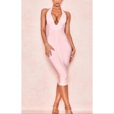 Sold Out House Of Cb “Courtney” Dress Worn Once, Freshly Dry Cleaned Sold Out On House Of Cb Site Out House, House Of Cb Dresses, House Of Cb, House Dress, Wearing Dress, Colorful Dresses, Midi Dress, Womens Dresses, Pink