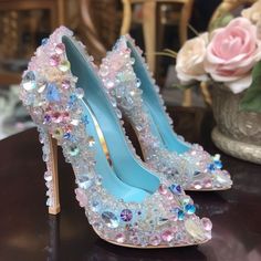 Fairytale Heels, Mermaid Heels, Whimsical Shoes, Fairy Shoes, Fancy Heels, Fashion Shoes Heels, Fantastic Shoes, Beautiful High Heels