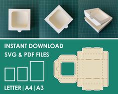 the instructions for how to make an origami box with paper and glues