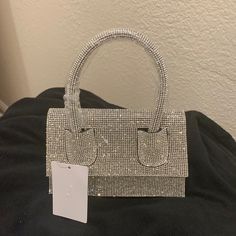 Rhinestone Evening Bag With Removable Chain Strap Gives This Bag Versatility. Pictures Do Not Do This Bag Justice. It Is So Sparkly And Is A Real Show Stopper. It Would Look Beautiful With That Classic Black Dress For The Upcoming Holiday Party Time! Silver Rhinestone Shoulder Bag For Night Out, Cheap Silver Rhinestone Bags, Black Rhinestone Evening Bag, Black Rectangular Evening Bag With Silver-tone Hardware, Luxury Black Evening Bag With Silver-tone Hardware, Betsey Johnson Purses, Classic Black Dress, Beaded Evening Bags, Loungefly Bag