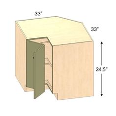 the measurements for an unfinished kitchen cabinet with drawers and cupboards on each side are shown