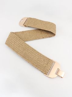 Material: Polyester, with rubbery ribs and an alloy buckle, this belt is imported and *measure-sworthy! * Its 27*1.8 inch size and 3.1 inch buckle will have you ready to size up your style. Trendy Beige Belt For Summer, Casual Fabric Belt For Beach, Elegant Fabric Belt For Beach, Trendy Beige Summer Belt, Gold Adjustable Belt For Summer, Adjustable Gold Belt For Summer, Elegant Fabric Beach Belt, Trendy Adjustable Beige Belt, Casual Adjustable Beige Belt