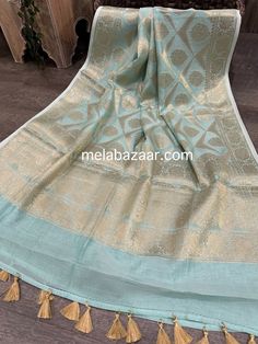 Soft Banarsi dupatta on Chanderi silk by cotton for styling suits, lehengas or sarees ! Banarsi Dupatta, Banarsi Saree, Light Sky Blue, Blue Saree, Silk Dupatta, Ethnic Wear, Cotton Silk, Scarf Wrap, Sky Blue