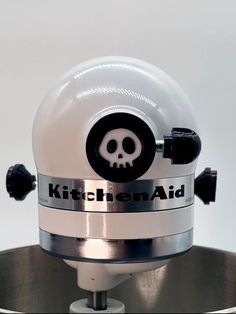 a kitchen aid mixer with a skull on it