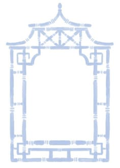 a white and blue drawing of an arch