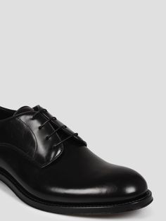 Corvari lace-up shoes, in semi-shiny leather. - SS24 - Round toe - Lace up - Stacked heel (H: 1. 5 cm) - Leather sole - Made in Italy - Leather Classic Patent Leather Lace-up Shoes For Formal Occasions, Modern Lace-up Oxfords For Formal Occasions, Classic Formal Patent Leather Lace-up Shoes, Modern Formal Lace-up Oxfords, Business Leather Lace-up Shoes With Rubber Heel Cap, Elegant Lace-up Derby Shoes With Rubber Sole, Formal Patent Leather Lace-up Shoes With Plain Toe, Luxury Lace-up Derby Shoes For Formal Occasions, Modern Lace-up Leather Shoes For Derby