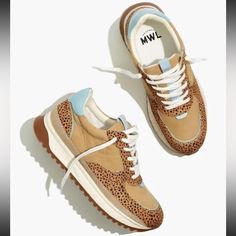 Brand New Madewell Kickoff Trainer Sneakers In Spot Dot Calf Hair And Nubuck. Never Been Worn. Women Size 5 Chelsea Boots Mens, Leopard Print Sneakers, Round Toe Sneakers, Chunky Loafers, Cute Sneakers, Chelsea Boots Men, Madewell Shoes, Trainer Sneakers, Leather Clutch Bags