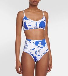 Alicia Printed Bikini in Multicoloured - Emilia Wickstead | Mytheresa Fitted High Waist Printed Swimwear, Floral Print Underwire Swimwear For Poolside, Underwire Floral Print Swimwear For Poolside, High Waisted Floral Print Beachwear Swimwear, High Waist Floral Print Swimwear For Poolside, Fitted Floral Print Underwire Swimwear, Fitted Floral Print Swimwear With Underwire, Underwire Printed Swimwear For Pool, Emilia Wickstead