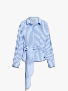 Blue Poplin Tops For Workwear, Blue Poplin Tops For Work, Summer Long Sleeve Poplin Shirt, Chic Poplin Shirt For Work, Spring Blue Poplin Shirt, Long Sleeve Poplin Tops For Work, Long Sleeve Poplin Tops For Summer, Spring Poplin Shirt For Daywear, Long Sleeve Poplin Blouse For Daywear