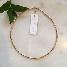 14k Gold Filled Beaded Necklace | 3mm Gold Beaded Necklace | Gold Bead Layering Necklace | Minimalis Gold Beaded Necklace, Choker Gold, Silver Bead Necklace, Gold Bead Necklace, Jewelry Fashion Trends, Ball Necklace, Necklace Online, Layering Necklace, Beaded Choker