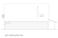 a drawing of the front elevation of a house with an envelope on it's side