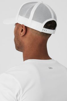 The elevated version of your classic cap, our District Trucker Hat has an Alo embroidered logo and mesh back with adjustable snap closure. Embroidered logo patch Mesh detail Adjustable snap back closure Womens Onesie, Tank Top Bras, Womens Capris, Mens Sweatpants, Snap Back, Snap Backs, Alo Yoga, White White, Bra Women