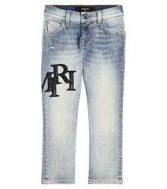 Designer Cotton Jeans, Blue Cotton Jeans With Logo Patch, Straight Leg Cotton Jeans With Logo Patch, Luxury Cotton Jeans, Designer Blue Cotton Jeans, Designer Jeans With Five Pockets For Spring, Designer Spring Jeans With Five Pockets, Luxury Cotton Jeans With Five Pockets, Appliqué Jeans