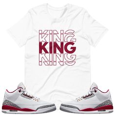 Air Jordan 3 Cardinal Red Inspired Shirt This t-shirt is everything you've dreamed of and more. It feels soft and lightweight, with the right amount of stretch. It's comfortable and flattering for all.  * 100% combed and ring-spun cotton (Heather colors contain polyester) * Ash color is 99% combed and ring-spun cotton, 1% polyester * Heather colors are 52% combed and ring-spun cotton, 48% polyester * Athletic and Black Heather are 90% combed and ring-spun cotton, 10% polyester * Heather Prism colors are 99% combed and ring-spun cotton, 1% polyester * Fabric weight: 4.2 oz (142 g/m2) * Pre-shrunk fabric * Side-seamed construction * Shoulder-to-shoulder taping Red Moisture-wicking T-shirt For Streetwear, Athleisure Red Graphic Print T-shirt, Red Tri-blend T-shirt For Streetwear, Sporty Red Shirt With Relaxed Fit, Casual Red Shirt With Branding, Red Casual Shirt With Branding, Red Relaxed Fit Sporty Shirt, Air Jordan 3 Cardinal Red, Jordan 3 Red