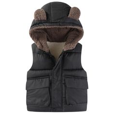 PRICES MAY VARY. ❤️ HIGH QUALITY FABRIC: Toddler boy girl puffer vest, 100% Polyester, Fleece lining; ✿✿✿ Bear ear hooded design on top to make your child look cute and fashion, girls puffer vest soft and warm fabric keep your little guy away from the chilly cold winter. ❤It should be noted that the clothes may have some wrinkles during delivery due to compression. After receiving the clothes, they can be taken out and ironed flat or can be restored by washing and hangdrying. ❤️ ADORABLE HOODED Toddler Winter Coat, Kids Puffer Vest, Bubble Vest, Hooded Puffer Vest, Girls Puffer Vest, Warm Winter Jacket, Kids Vest, Warm Fabric, Warm Winter Jackets