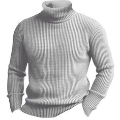 Season:Winter,Fall; Fabric:Acrylic; Sleeve Length:Long Sleeve; Look After Me:Wet and Dry Cleaning,Washable; Gender:Men's; Style:Keep Warm,Modern Contemporary; Elasticity:Stretchy; Occasion:Weekend,Going out,Daily Wear; Sweaters Type:Knit Sweater,Turtleneck Sweater,Pullover Sweater Jumper; Top Length:Regular; Fit Type:Regular Fit; Pattern:Plain; Design:Basic; Neckline:Turtleneck; Front page:FF; Listing Date:11/15/2023; Production mode:External procurement; Bust:; Length:; Shoulder Width:; Sleeve: Thick Warm Sweater For Winter, Thick Winter Sweater For Cold Weather, Ribbed Acrylic Turtleneck Sweater, Winter Solid Ribbed Polo Sweater, Fitted Acrylic Sweater For Winter, Warm White Turtleneck Sweater, Acrylic Sweater For Cold Weather, Acrylic Winter Sweater For Cold Weather, Knitted Acrylic Sweater For Cold Weather