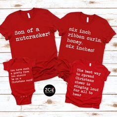 "Matching Elf Shirts, Funny Christmas Movie Quote Tees, Matching Family Elf T-Shirts 2022 Christmas Shirts Mama Papa Baby Matching Elf Tees This listing is for RED shirts. This listing is for ( 1 ) shirt of your choice: adult unisex tee, adult long sleeve unisex tee, youth tee, toddler tee, baby bodysuit, or baby tee. To order multiples, add your 1st choice to cart & click the title to return to listing and add your next shirt. You're joining nearly 17,000 happy customers when you buy from Zoe Creative Co™! We love to serve you by creating fun, comfortable apparel that is 5-star review-worthy! Every shirt we offer comes in different colors, sizes (from XS to plus sizes) and styles including unisex and women's tank tops, tees, sweatshirts, hoodies, long sleeves and kids / toddler t-shirts! Matching Family Grinch Shirts, Elf Movie Christmas Shirts, Christmas Matching Family Shirts, Funny Kids Christmas Shirts, Funny Matching Christmas Shirts, Funny Red Pre-shrunk Tops, Red Pre-shrunk Tops, Family Matching Holiday T-shirt With Letter Print, Funny Christmas Pre-shrunk Tops