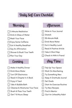 Self Love Schedule, Daily Self Love Checklist, Daily Tasks Self Care, Self Love Tracker, How To De Attach From Someone, Self Love Checklist For Women, Daily Self Love Tasks, Self Love To Do List, Self Love Ideas Simple