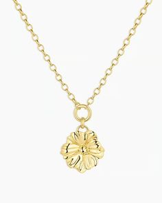 Camila Necklace – gorjana Feminine Gold Pendant Jewelry, Chic Flower Shaped Necklace For Gifts, Chic Flower Necklace For Gift, Chic Flower Necklace For Gifts, Chic Gold Flower Pendant Jewelry, Chic Jewelry Flower Pendant As Gift, Chic Flower Pendant Jewelry Gift, Chic Flower Pendant Jewelry For Gift, Adjustable Delicate Chain Necklace With Flower Pendant